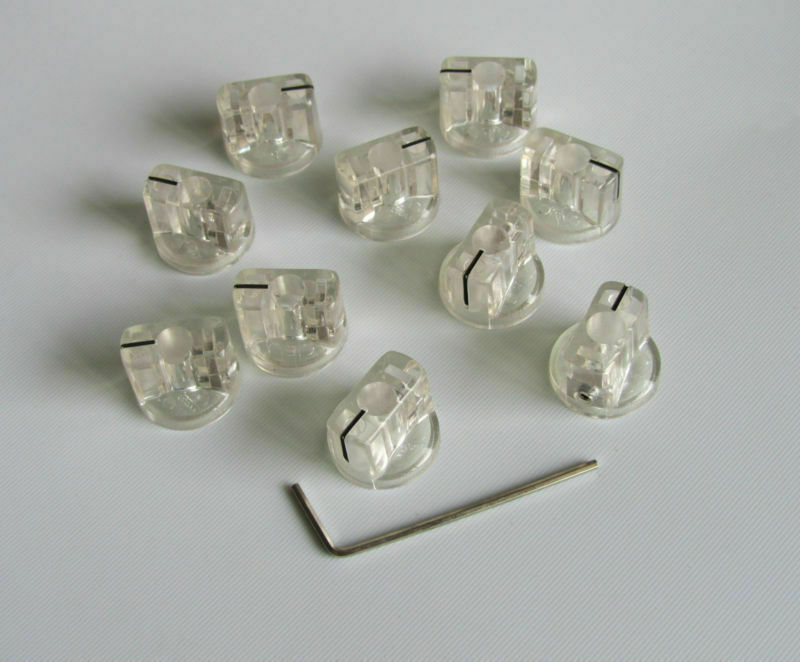 KAISH 10x Guitar AMP Effect Pedal Davies 1510 Style Pointer Knobs Set Clear