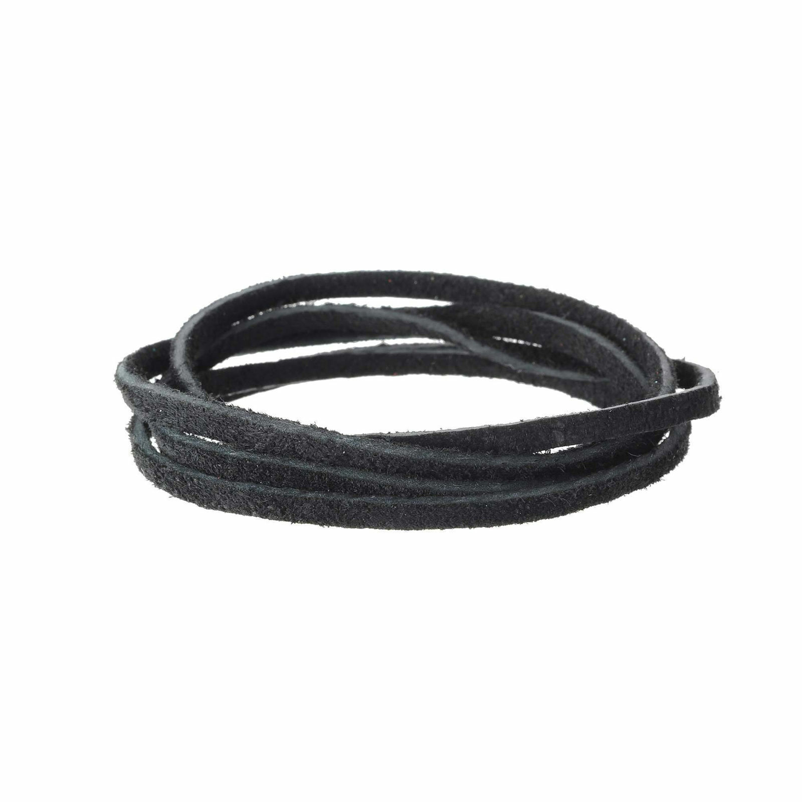 Suede Craft Lace Black 1/8" x 25 yds. by Silver Creek Realeather Made in USA