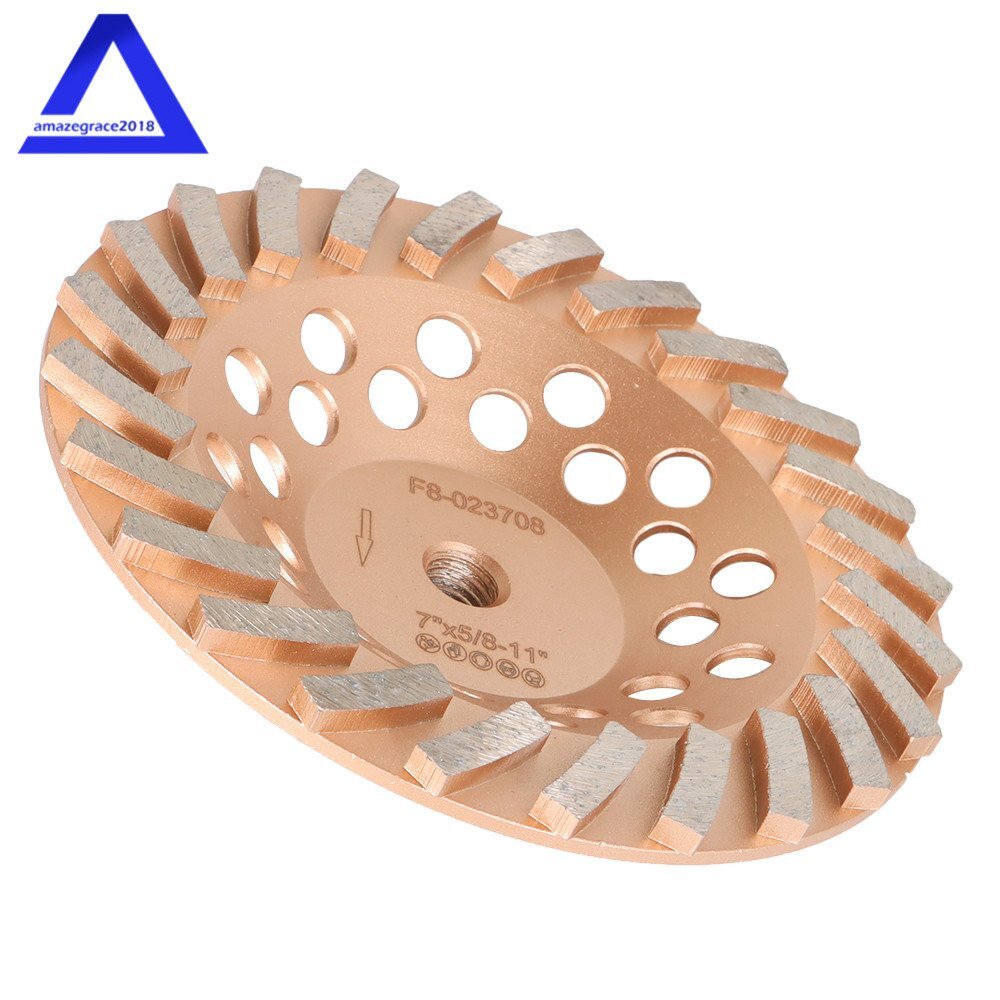 7" Concrete Grinding Cup Wheels 24 Seg Diamond Abrasive Segments 5/8"-11 Arbor