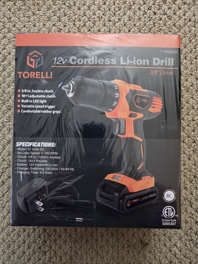 Torelli Tools Lot Sealed - Cordless Drill, Tool Bag, 67 Bit Set, & Socket Set