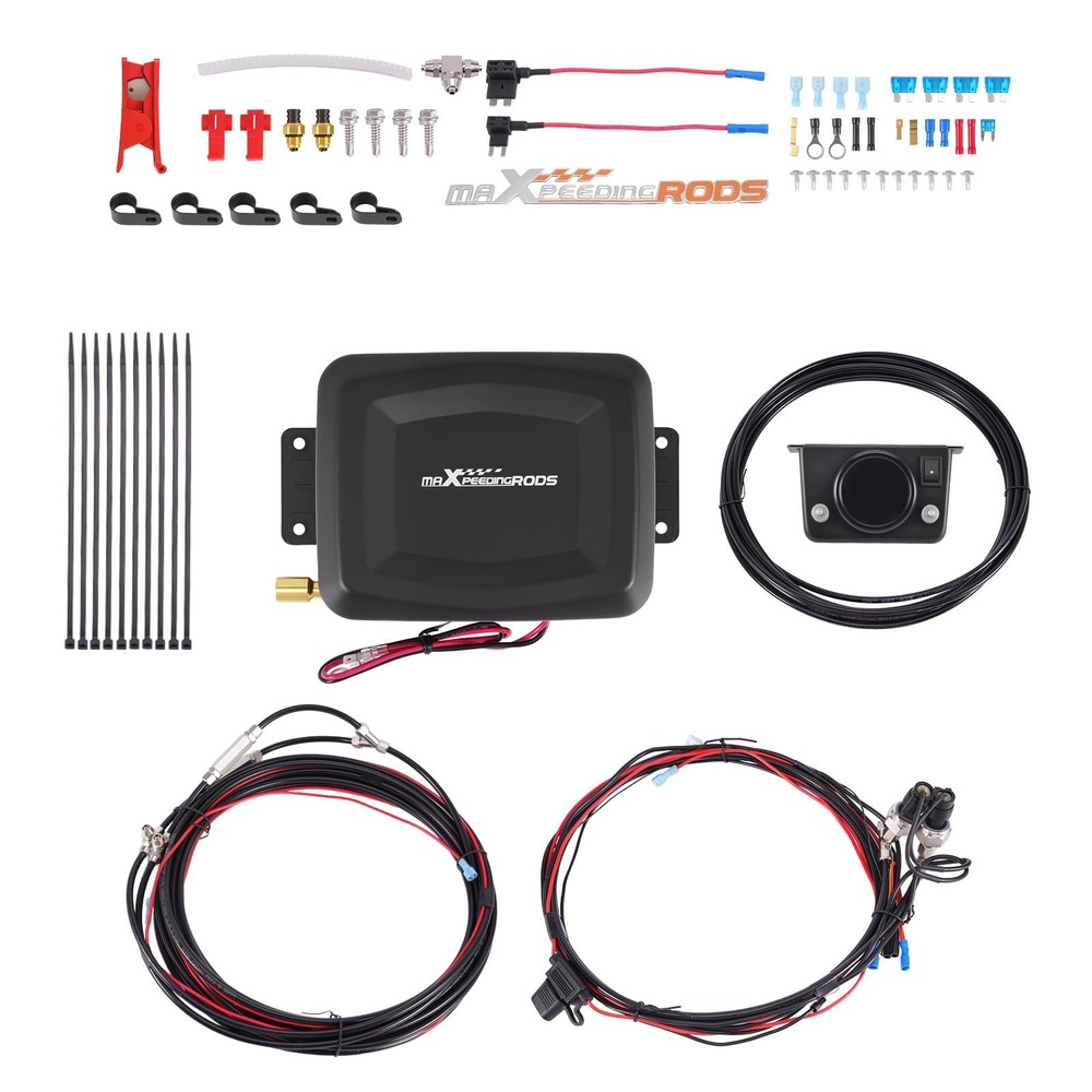 maXpeedingrods Dual Path On Board Air Compressor System Air Bag Compressor Ki...