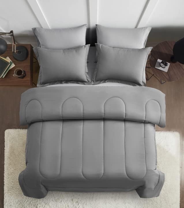 Down Comforter Set 7-Piece Bedding Set - Down Alternative Bedding Set QUEEN