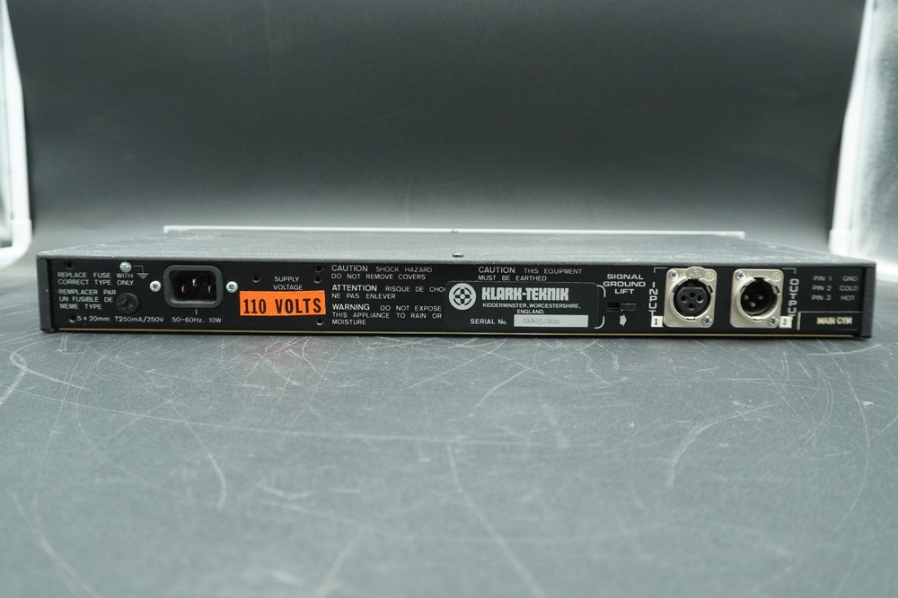 Klark Teknik DN405 Parametric Equalizer Single Channel Five Band Rack *Tested*