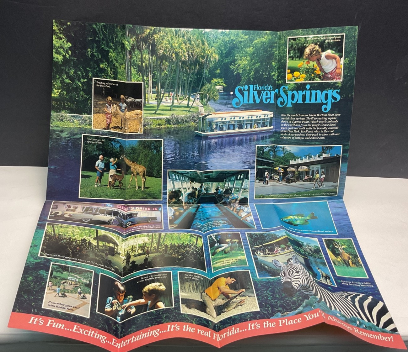 Florida Silver Springs 1988 Souvenir Brochure & Silver Springs Park Map T