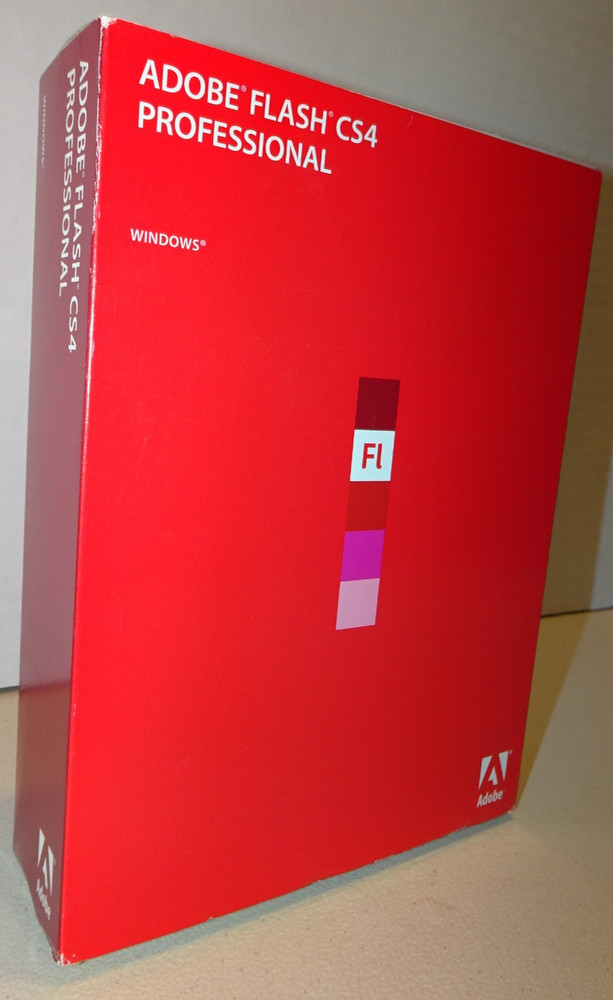 ADOBE FLASH CS4 PROFESSIONAL, Adobe Creative Suite 4, WINDOWS, Orig Pkg Serial #