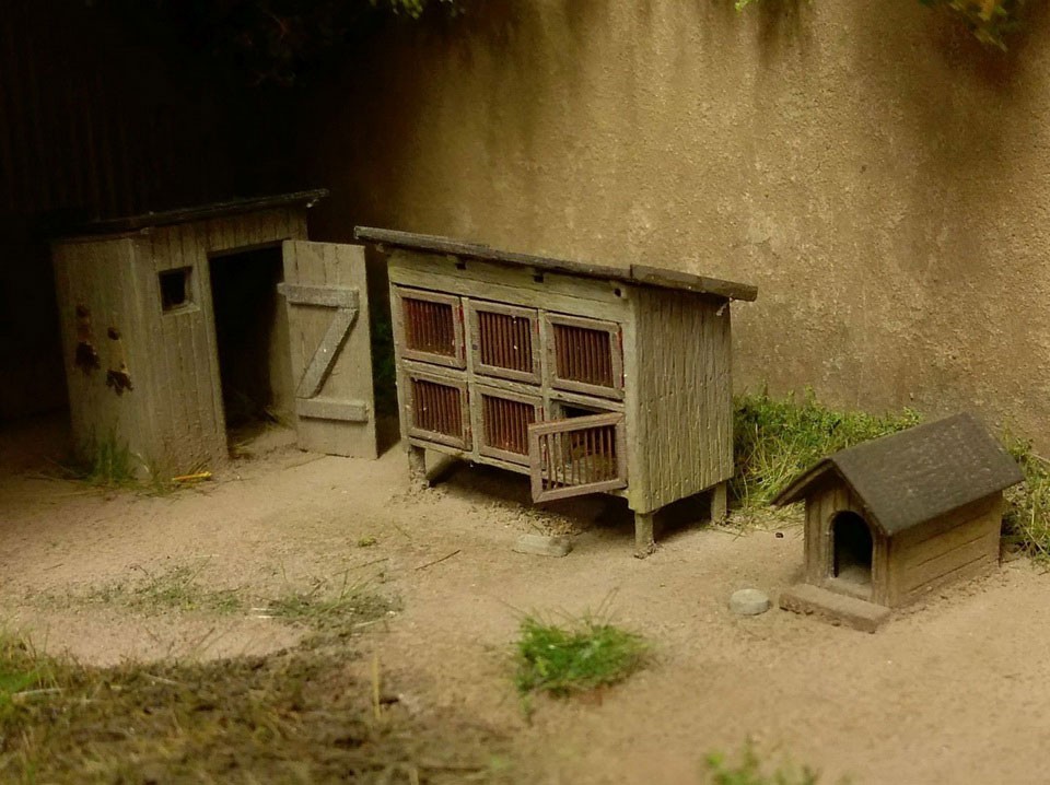 Model Scene HO Scale Farme Yard