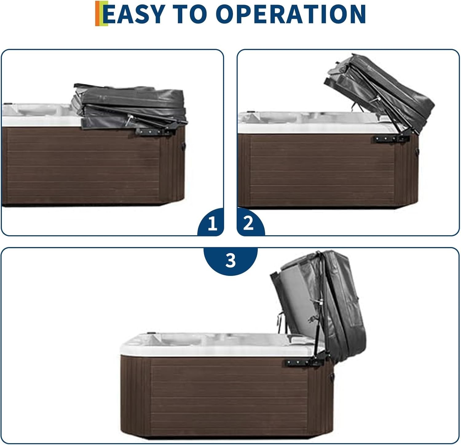 Adjustable Height Hydraulic Hot Tub Cover Lifter, Spa Cover Lift System