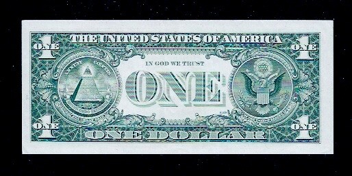 Misalignment Error 1974 $1 Federal Reserve Note UNC
