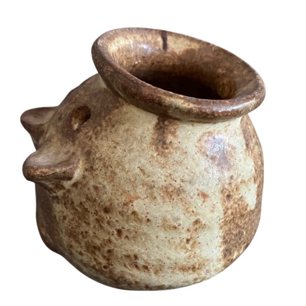 Studio Pottery Signed Salt Cellar Pig