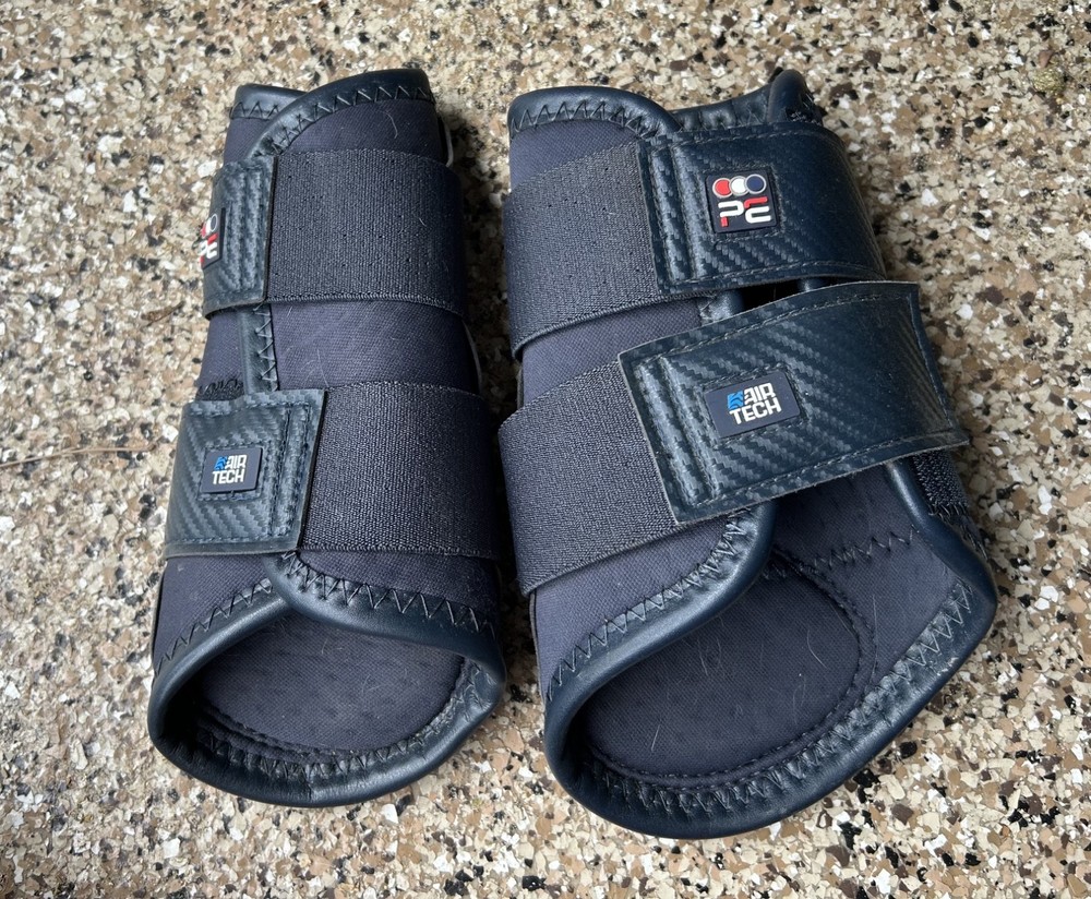 Navy Premier Equine Carbon Air-Tech brushing boots