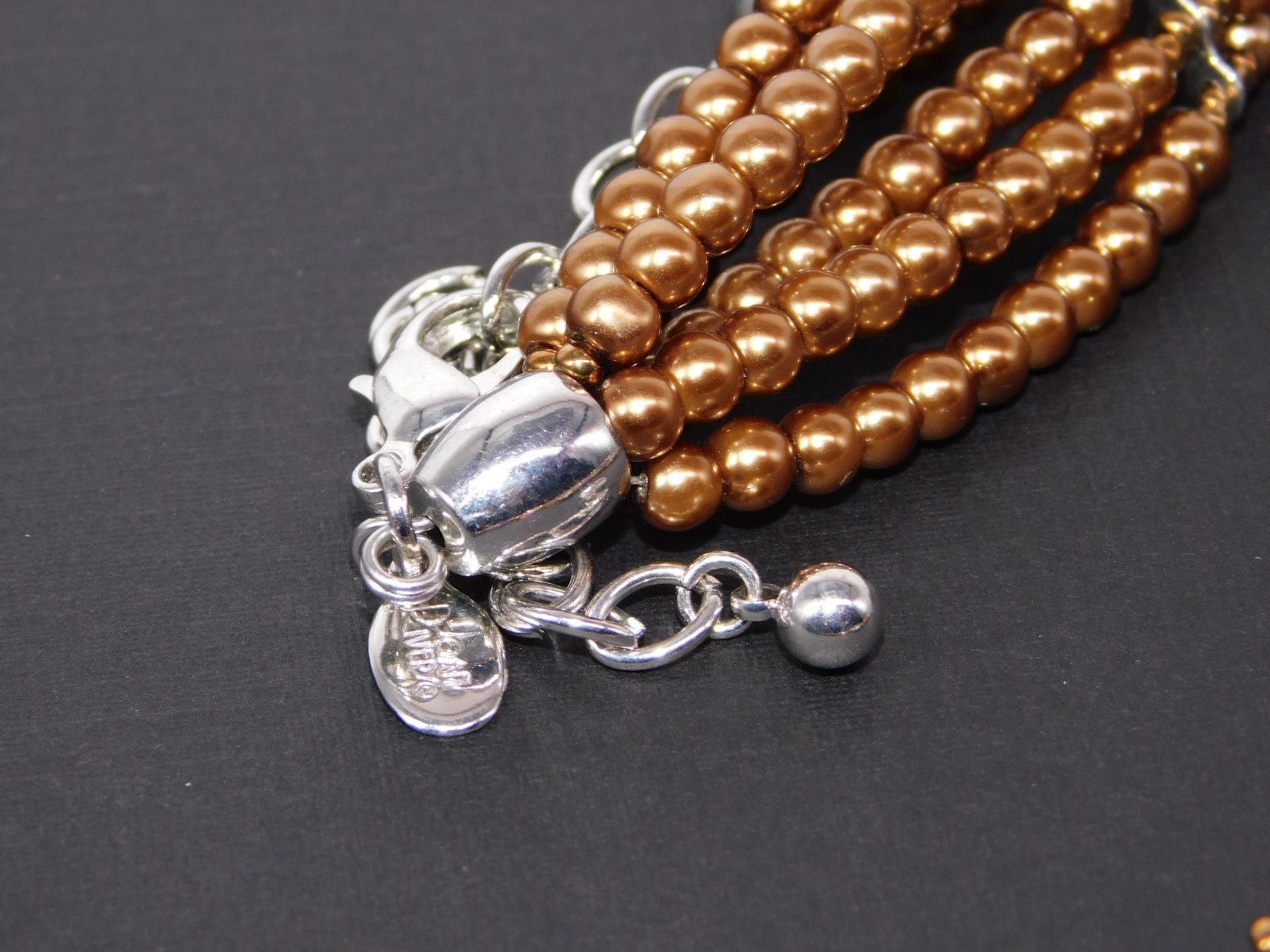 Vintage JOAN RIVERS AB Golden Bronze Starlet Floral Bead Statement Necklace