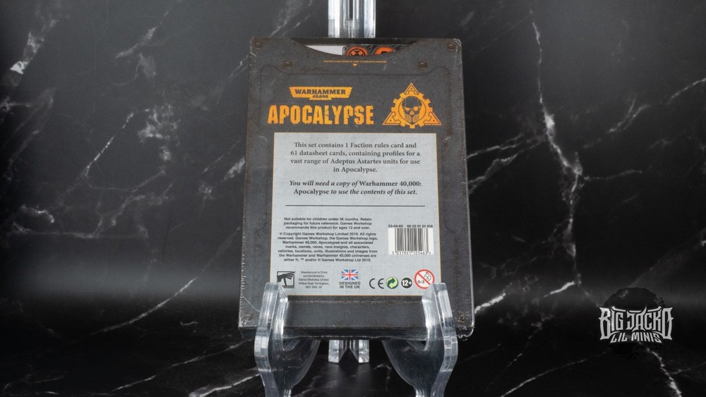 Space Marines Apocalypse Data Cards Sealed OOP Warhammer 40K