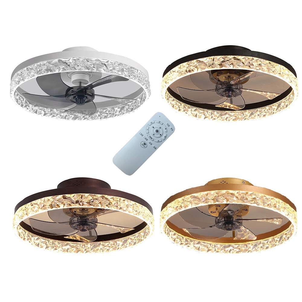 20in Dimmable LED Ceiling Fans with Lights and Remote APP Control for Bedroom