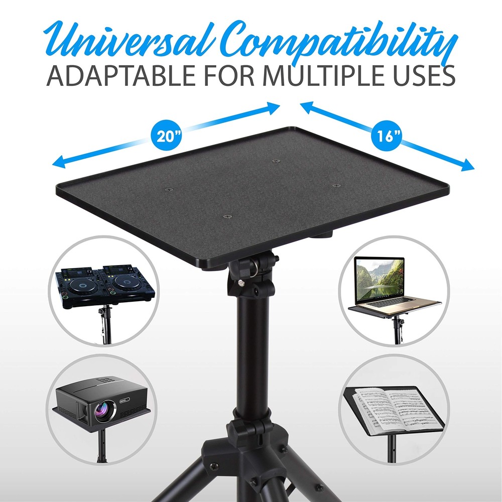 PYLE-PRO Universal Projector Stand -Height & Angle Adjustable Tripod Stand-Ho...