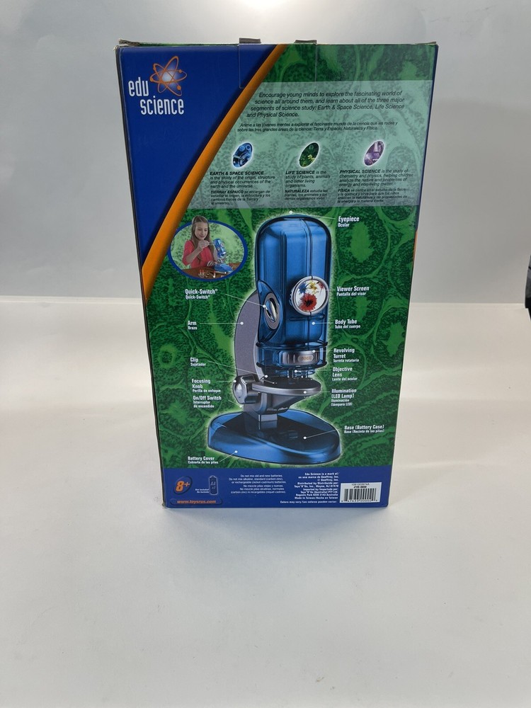 Microscope Edu Science Kids Quick Switch 150x 300x 600x Microscope and Viewer