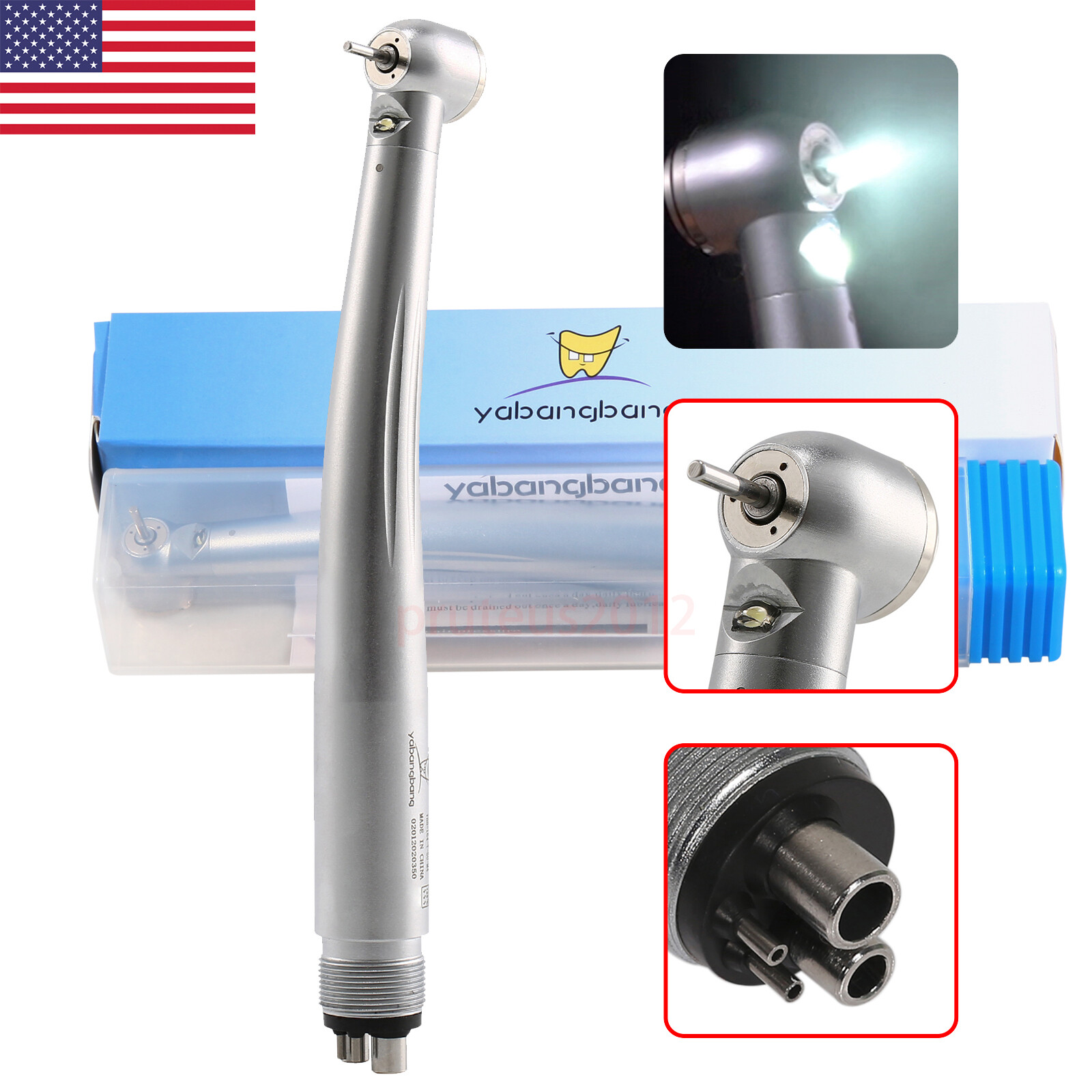 Yabangbang E-generator Dental LED Fiber Optic High Speed Handpiece 4 hole YBM