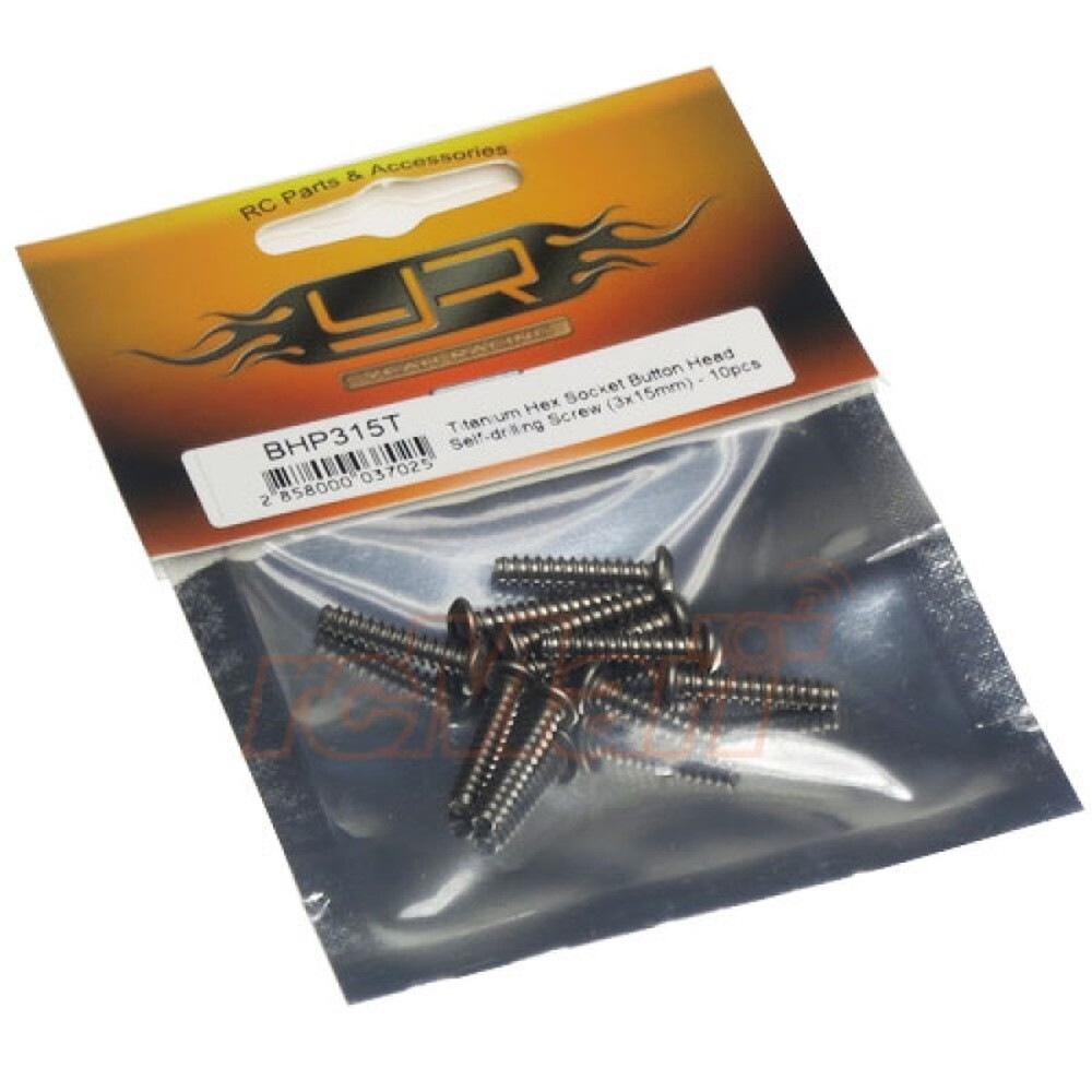 Yeah Racing Titanium Hex Socket Button Head Self-Drilling Screw M3x15mm BHP-315T