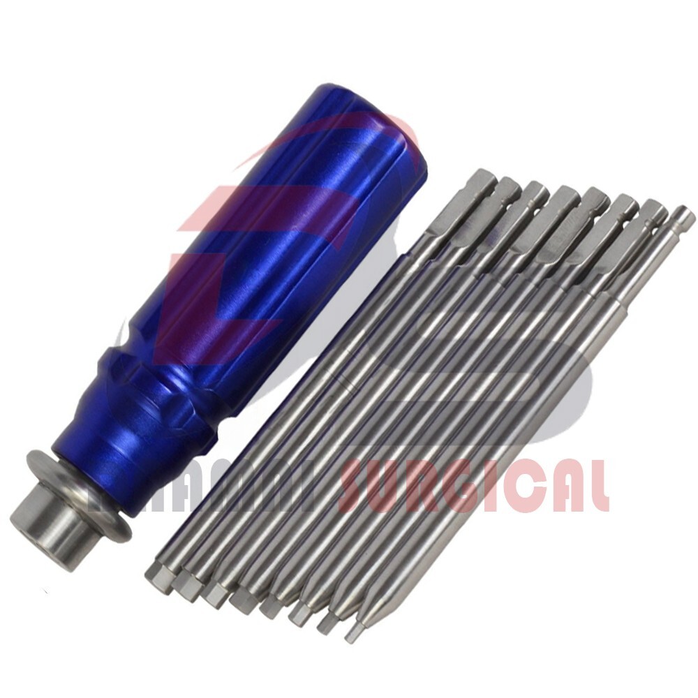Orthopedic Bone Screwdriver Quick Coupling Handle Full Set Veterinary Instrument