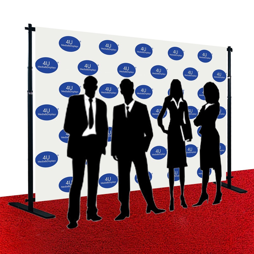 Adjustable Step and Repeat Banner Stand for Web Conferencing Background 8'x12'
