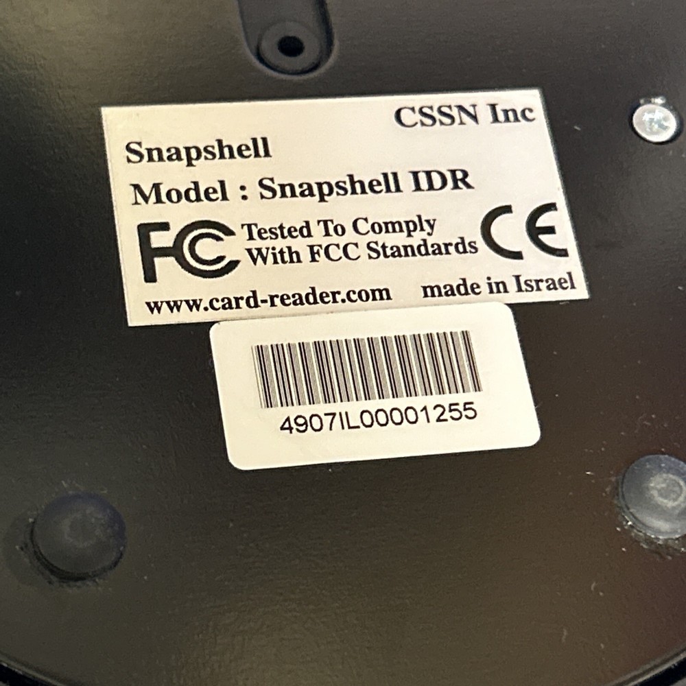 CSSN SnapShell IDR ID Card Reader Scanner No Software