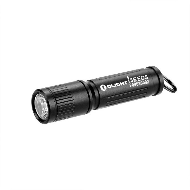Olight I3E EOS EDC Keychain Waterproof LED Flashlight, 90 Lumens, Black, w/1 AAA