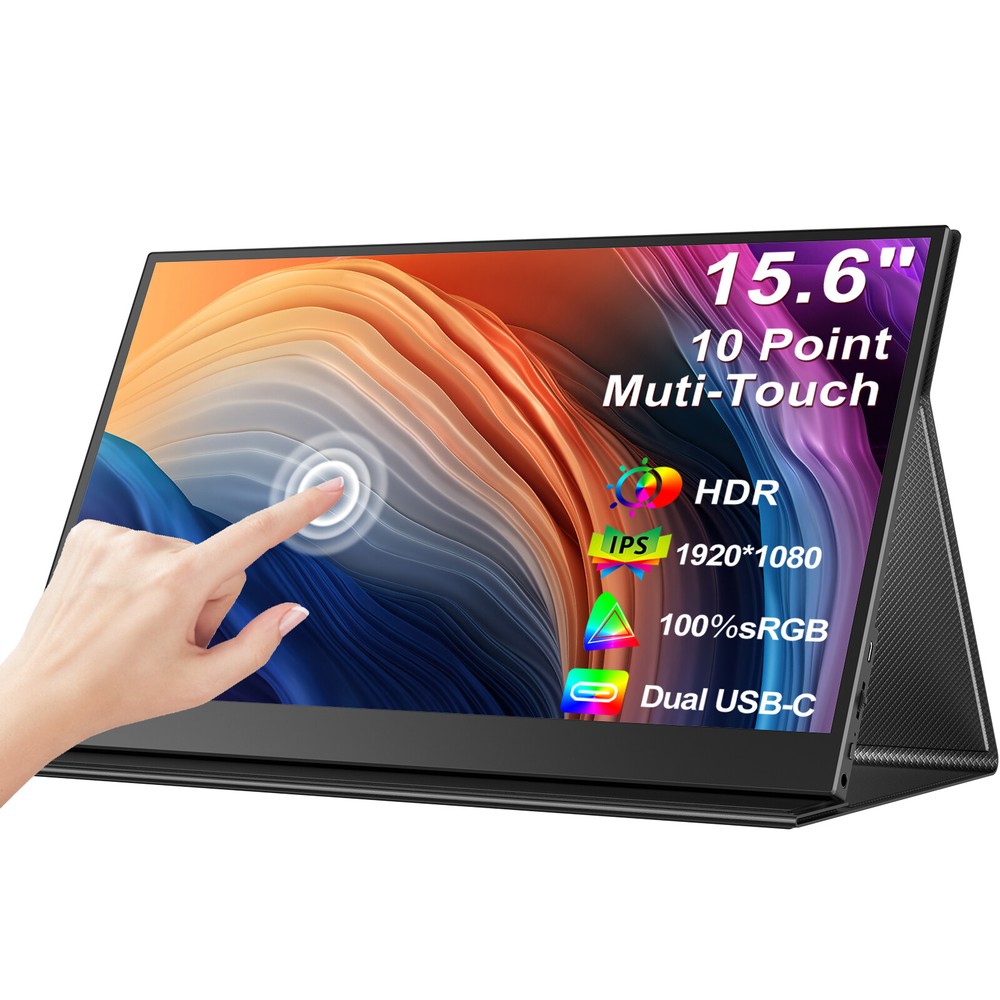 UPERFECT 15.6" 1920x1080 Touchscreen IPS PC Screen Portable Screen HDMI USB-C