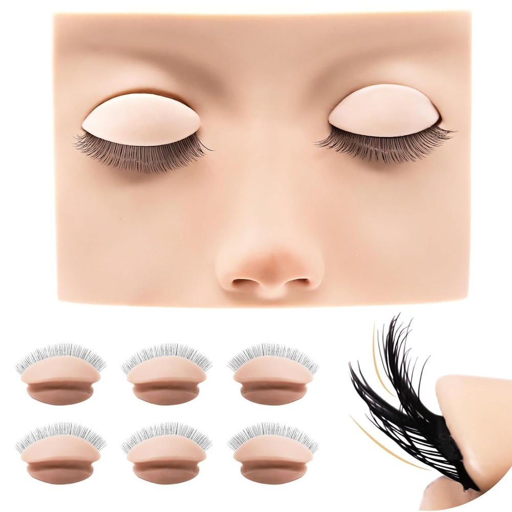 Double Layer Lash Mannequin Head with 2 Layers Portable Kit