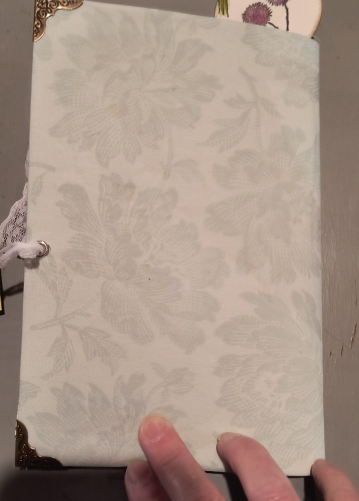 Handmade fabric covered junk journal
