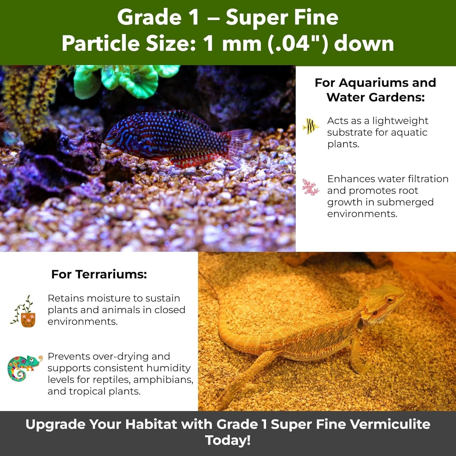 Organic Fine Vermiculite Grade 2 – Soil Aeration, Seed Starting & Mushroom Mix