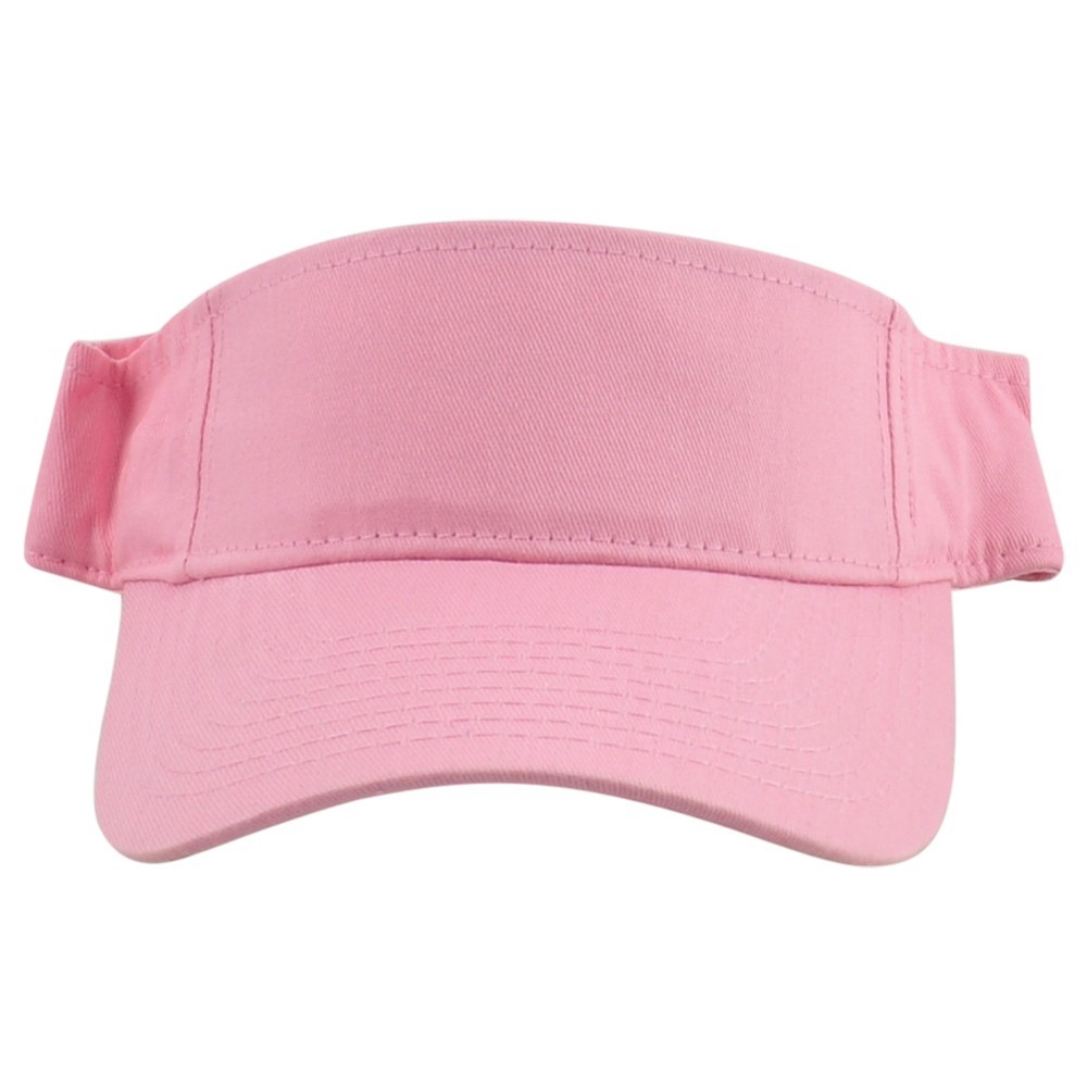 Blank Solid Pink Golf Plain Bright Color Adults Adjustable Visor Hat Sun Cap