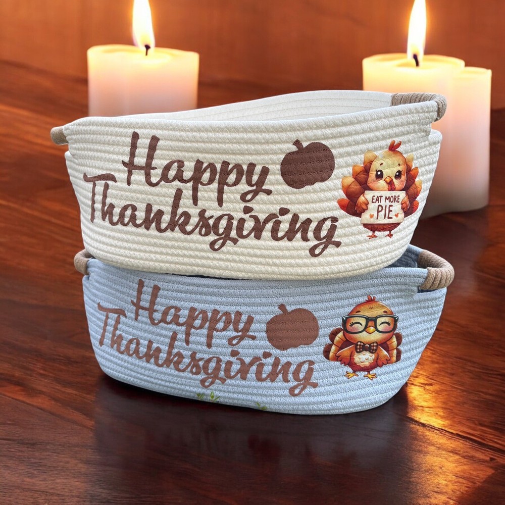 Thanksgiving Bread Basket Boojee Turkey Bread Table Cute Container Dinner Gift