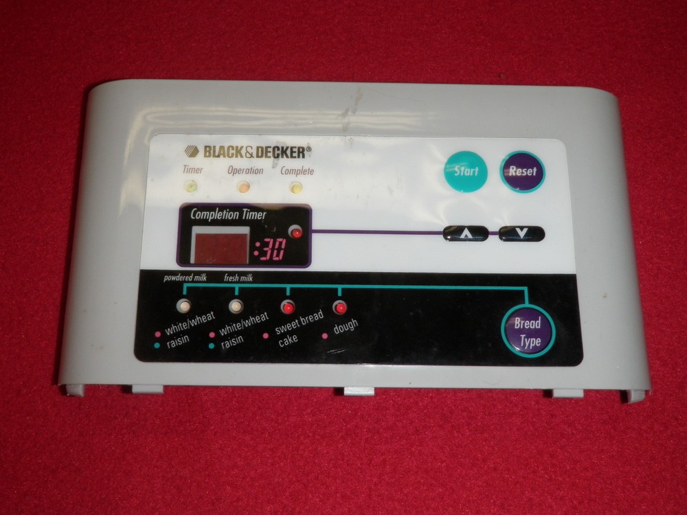 Black and Decker Bread Maker Control Panel for Model B1500