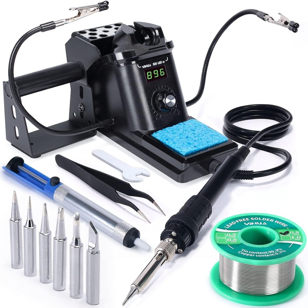 Digital Soldering Iron Station Kit with Adjustable Temperature Control & Display
