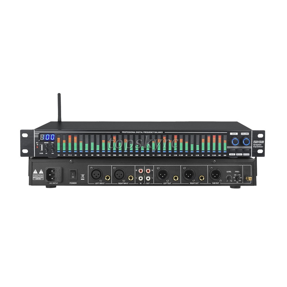 EQ31SUB Digital Equalizer 31-Stage Tuner Noise Reduction Processor 110V-220V #sz