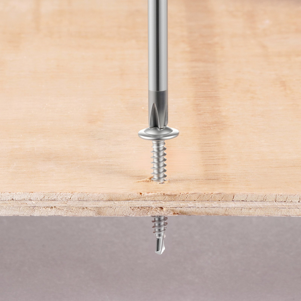 #8 Self Drilling Wood Screws, Silver