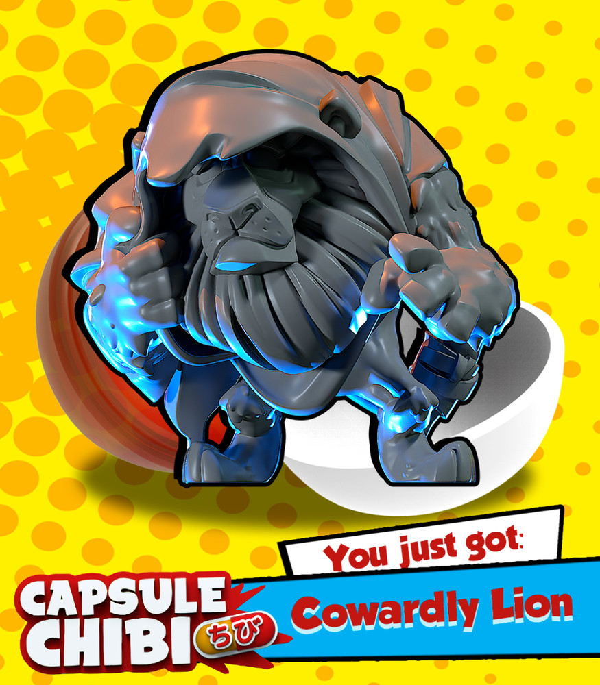 Capsule Chibi - Cowardly Lion