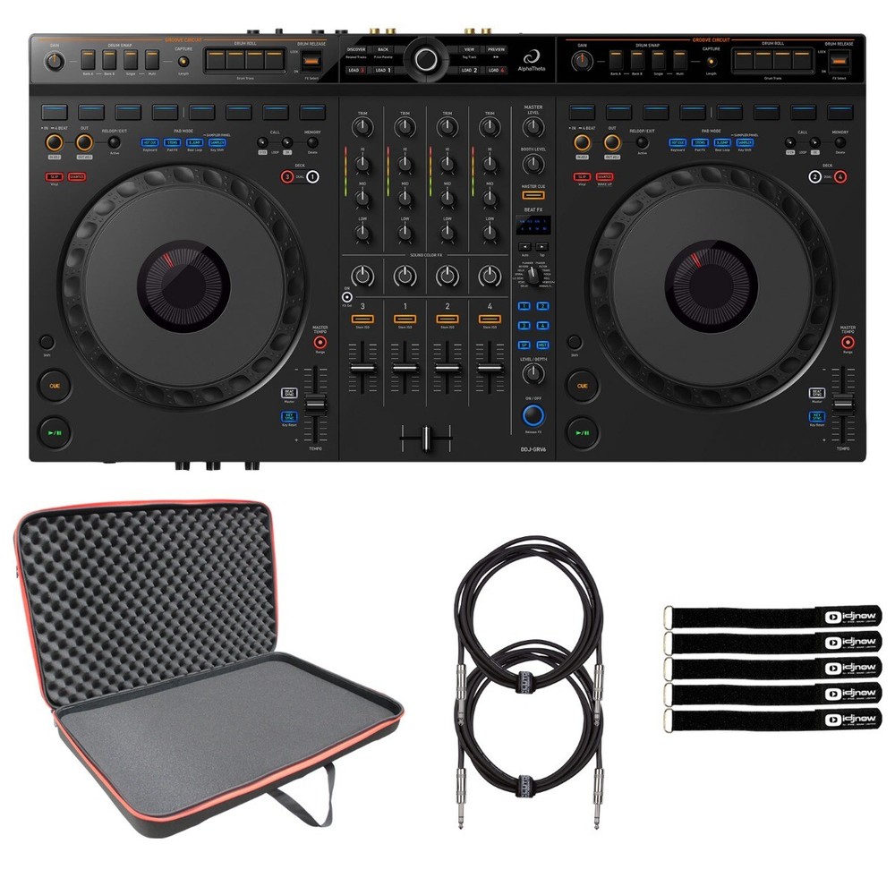 AlphaTheta DDJ-GRV6 4-Channel Stem Serato DJ Controller w Bag Case