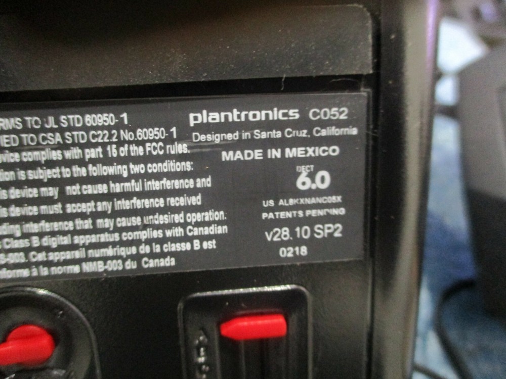 Plantronics Model: C052 Charging Base (Only) with AC Adapter