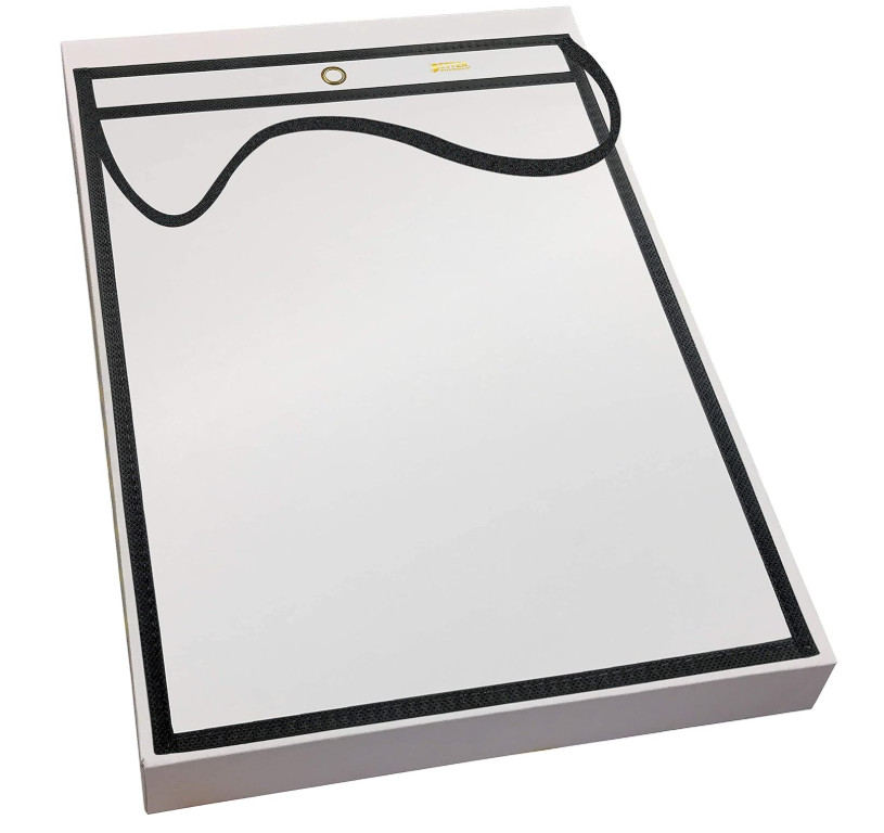 15 Pack 9x12" Clear Ticket Holders with Hanging Strap