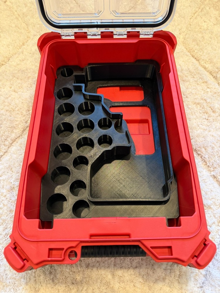 Milwaukee Packout Insert SAE Sockets and 1/2 Mid Impact
