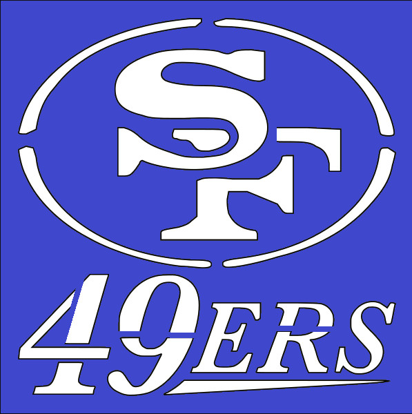 Clear Plastic Stencil - SF 49ers (SA58)*****