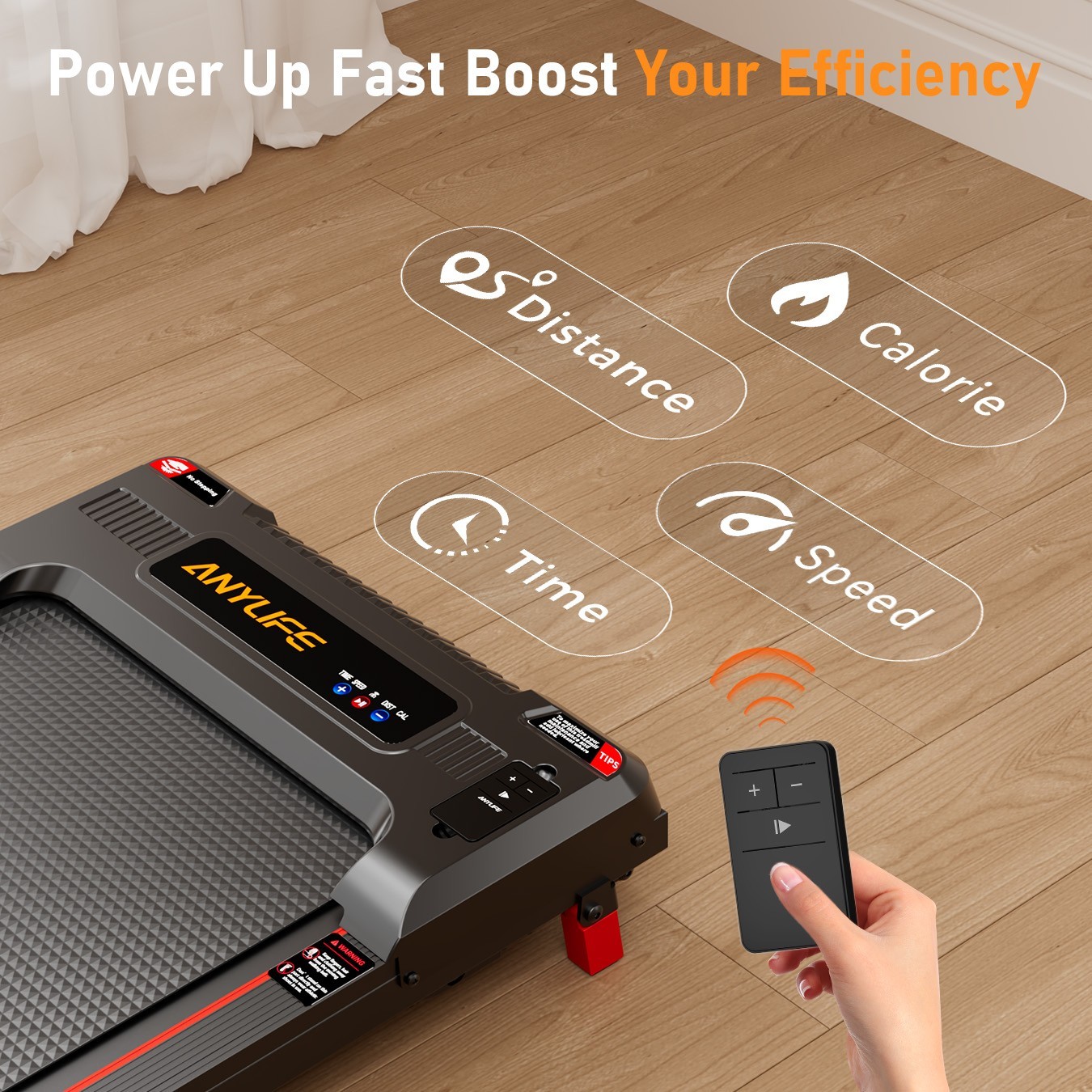 Small Portable Walking Pad - Compact Treadmill with LED Monitor for Home Gym