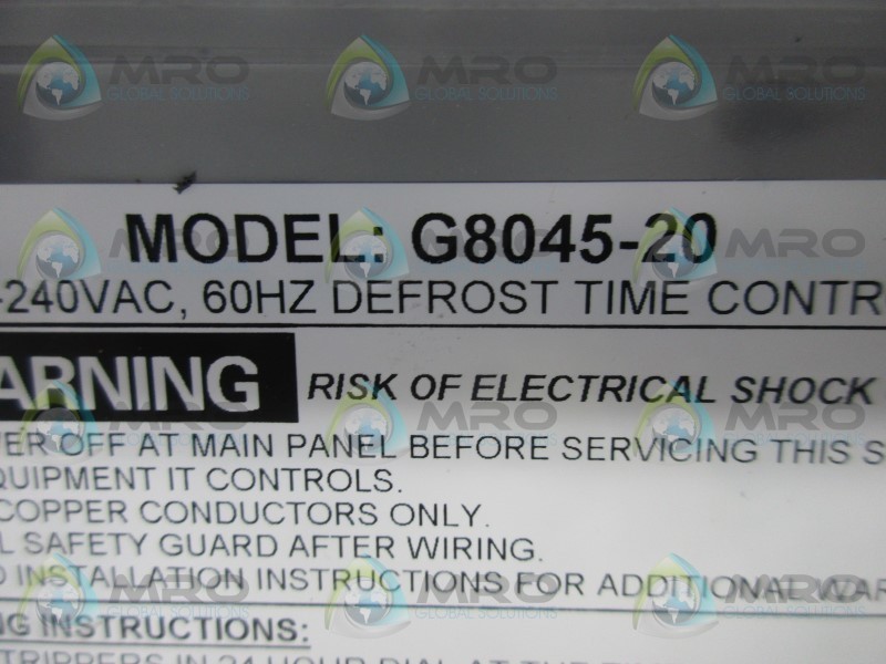 INTERMATIC G8045-20 DEFROST TIMER NSMP