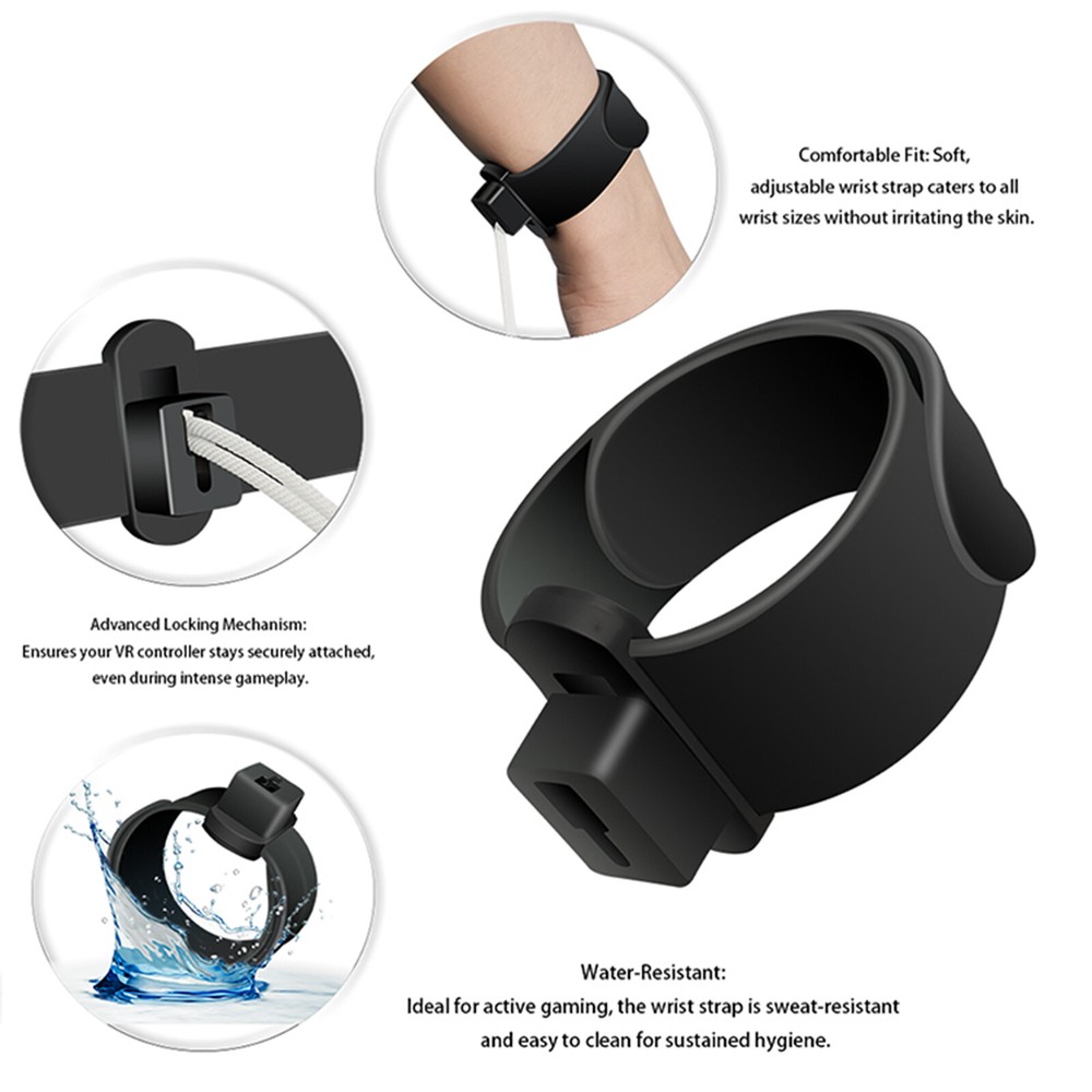 For Meta Quest 3 2 VR Controllers Handle Grip Strap Anti-Drop Ring Joystick Caps