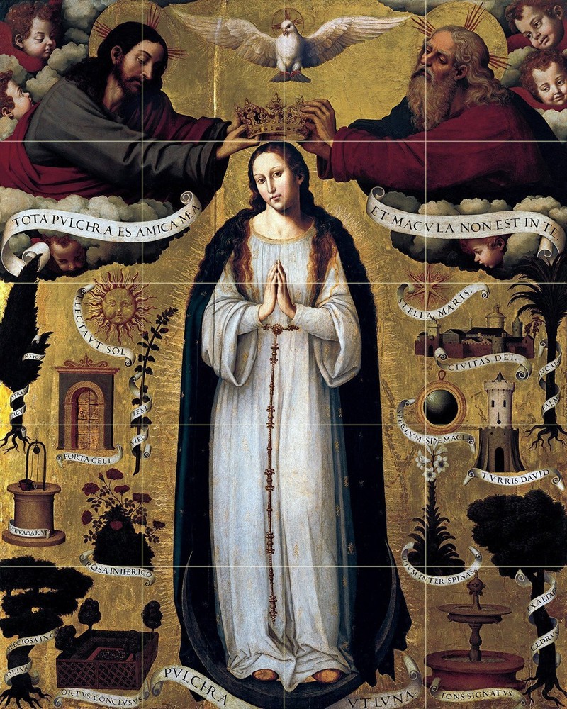 The Immaculate Conception Tile Mural Kitchen Bathroom Wall Backsplash 24x30