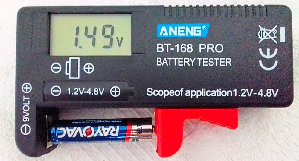 2025 ANENG Digital Display BATTERY TESTER For AA, AAA, C, D, 9V & Button Cells