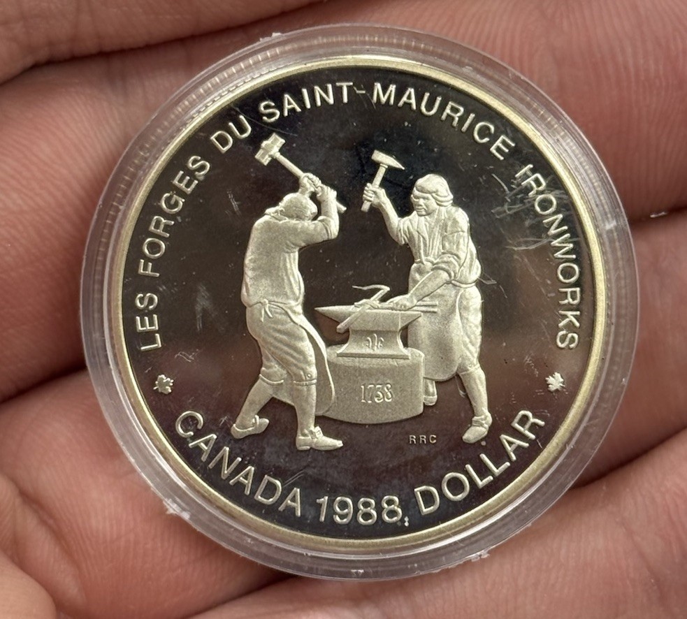 1988 Canada Silver Proof Dollar Coin, BU UNC #3636