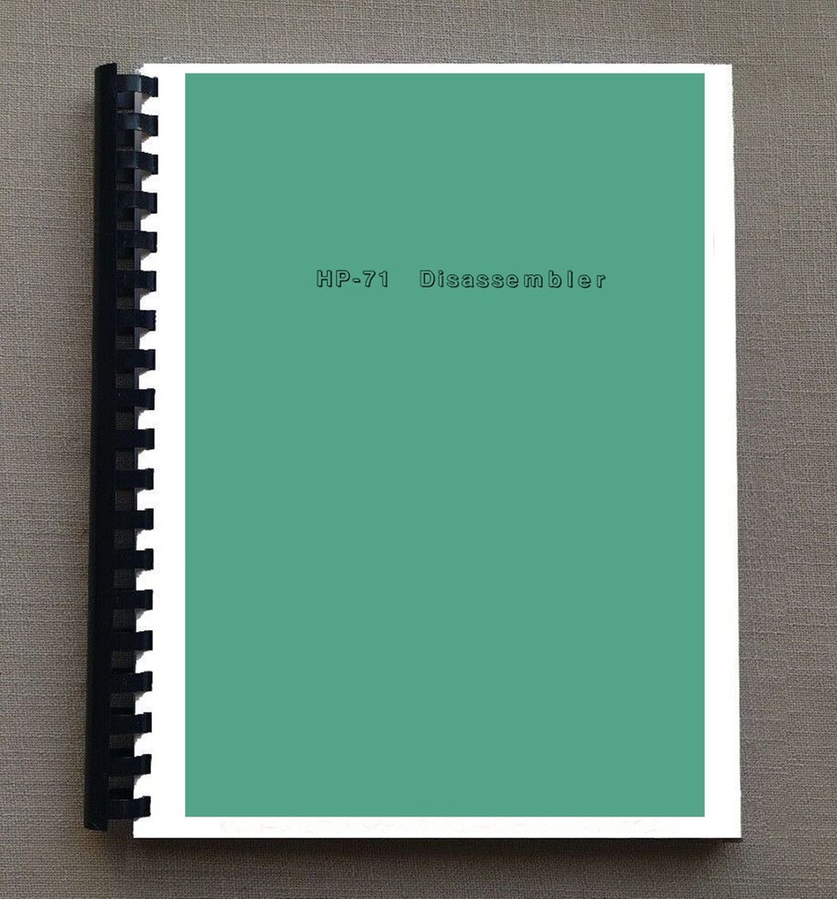 Hewlett Packard HP 71B Disassembler