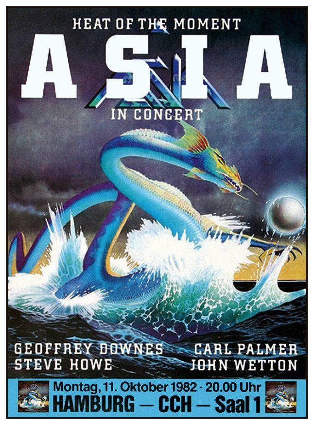 Asia - LARGE POSTER - Heat of the Moment LIVE 1982 - 24" AMAZING Wall Art Print