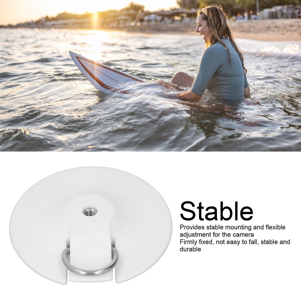 Surfboard Camera Mount Base with D Ring PVC Stable Surfboard Camera Base Holder